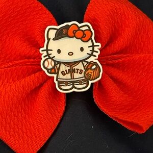 Hello Kitty Baseball Pin on  Bow